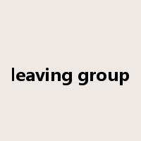 leaving group是什么意思