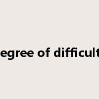 degree of difficulty是什么意思