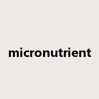 micronutrient是什么意思