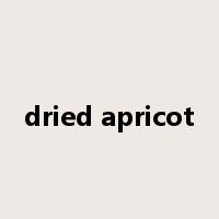 dried apricot是什么意思