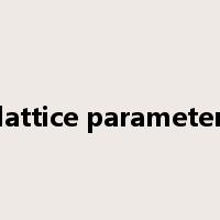 lattice parameter是什么意思
