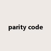 parity code是什么意思