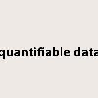 quantifiable data是什么意思