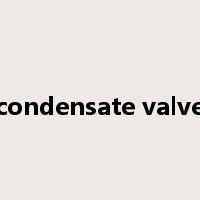 condensate valve是什么意思