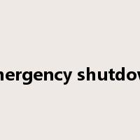 emergency shutdown是什么意思