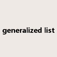 generalized list是什么意思