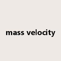 mass velocity是什么意思