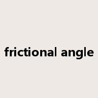 frictional angle是什么意思