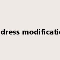 address modification是什么意思