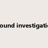 ground investigation是什么意思