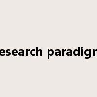 research paradigm是什么意思