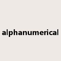 alphanumerical是什么意思