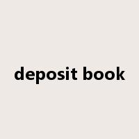 deposit book是什么意思