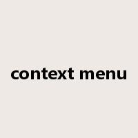 context menu是什么意思