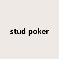 stud poker是什么意思