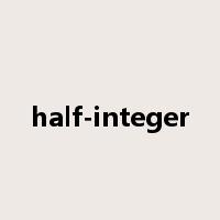 half-integer是什么意思