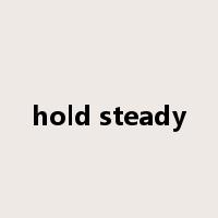 hold steady是什么意思