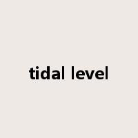 tidal level是什么意思