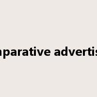 comparative advertising是什么意思