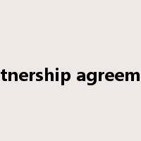partnership agreement是什么意思