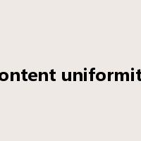 content uniformity是什么意思