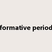 formative period是什么意思