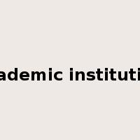 academic institution是什么意思