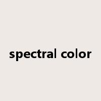 spectral color是什么意思