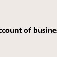 account of business是什么意思