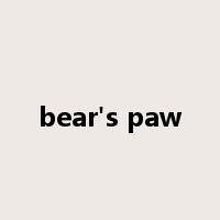 bear's paw是什么意思