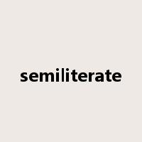 semiliterate是什么意思
