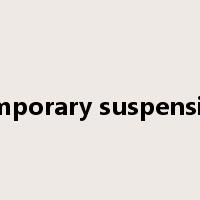 temporary suspension是什么意思