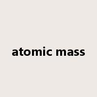 atomic mass是什么意思