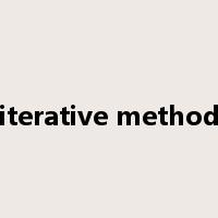 iterative method是什么意思