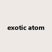 exotic atom是什么意思