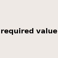 required value是什么意思