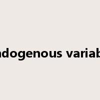 Endogenous variable是什么意思