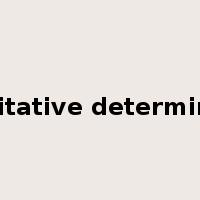 quantitative determination是什么意思