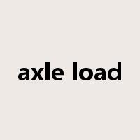 axle load是什么意思