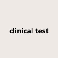 clinical test是什么意思