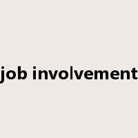 job involvement是什么意思