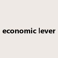 economic lever是什么意思