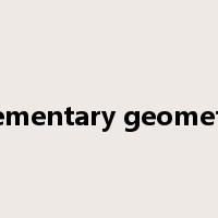 elementary geometry是什么意思