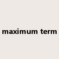 maximum term是什么意思