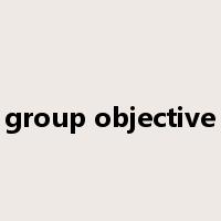 group objective是什么意思