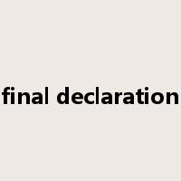 final declaration是什么意思