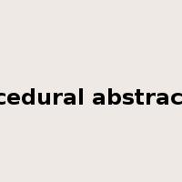 procedural abstraction是什么意思