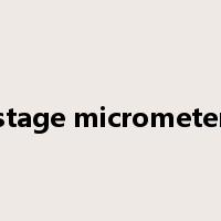 stage micrometer是什么意思