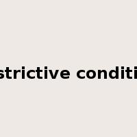 restrictive condition是什么意思