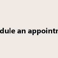 schedule an appointment是什么意思